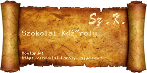 Szokolai Károly névjegykártya